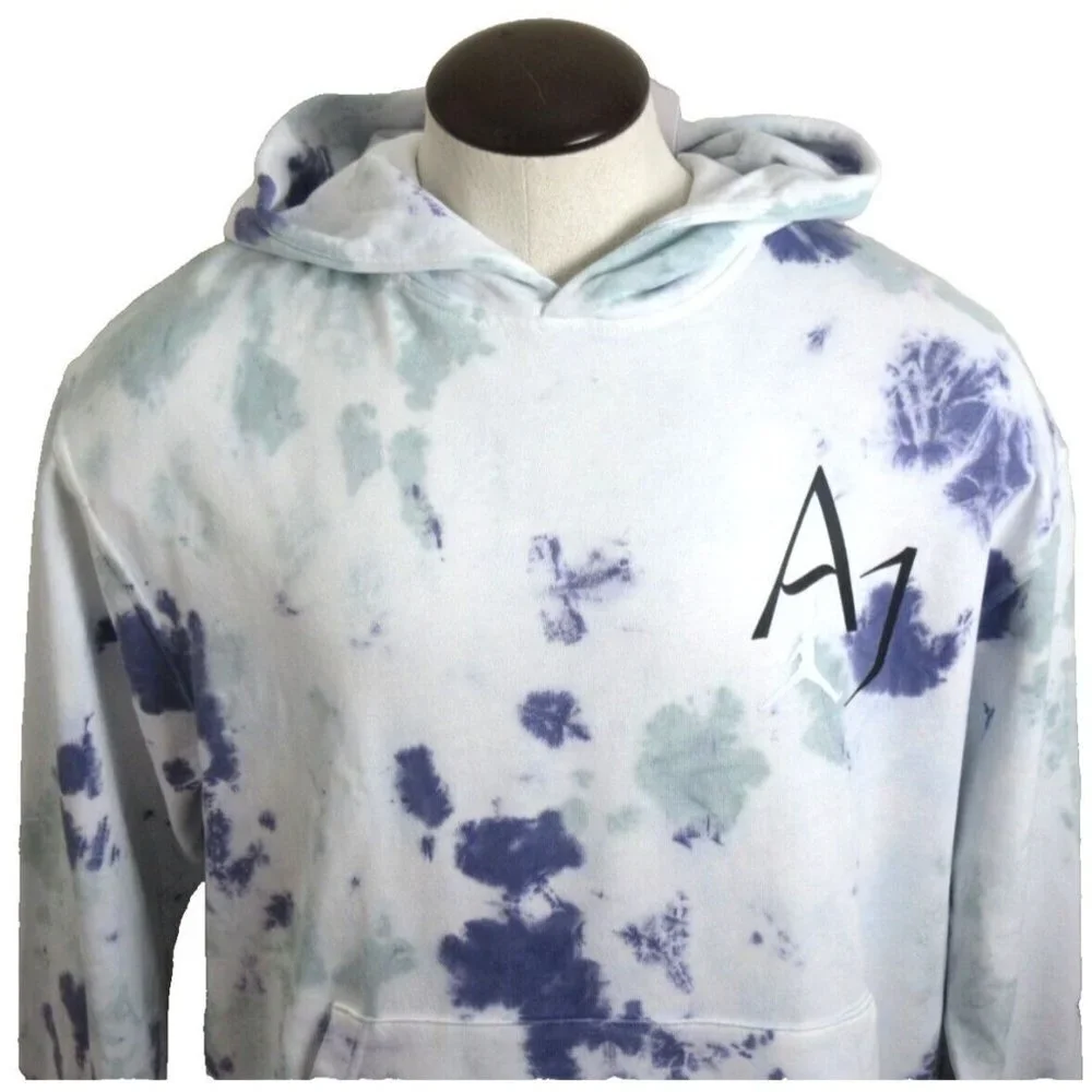 Men's Jordan Sport DNA Tie Dye PO Hoodie Sweatshirt Ocean Cube Sizes NWT